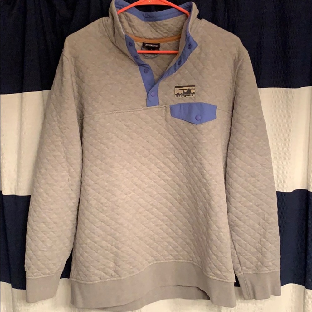 Patagonia quilted snap up pullover